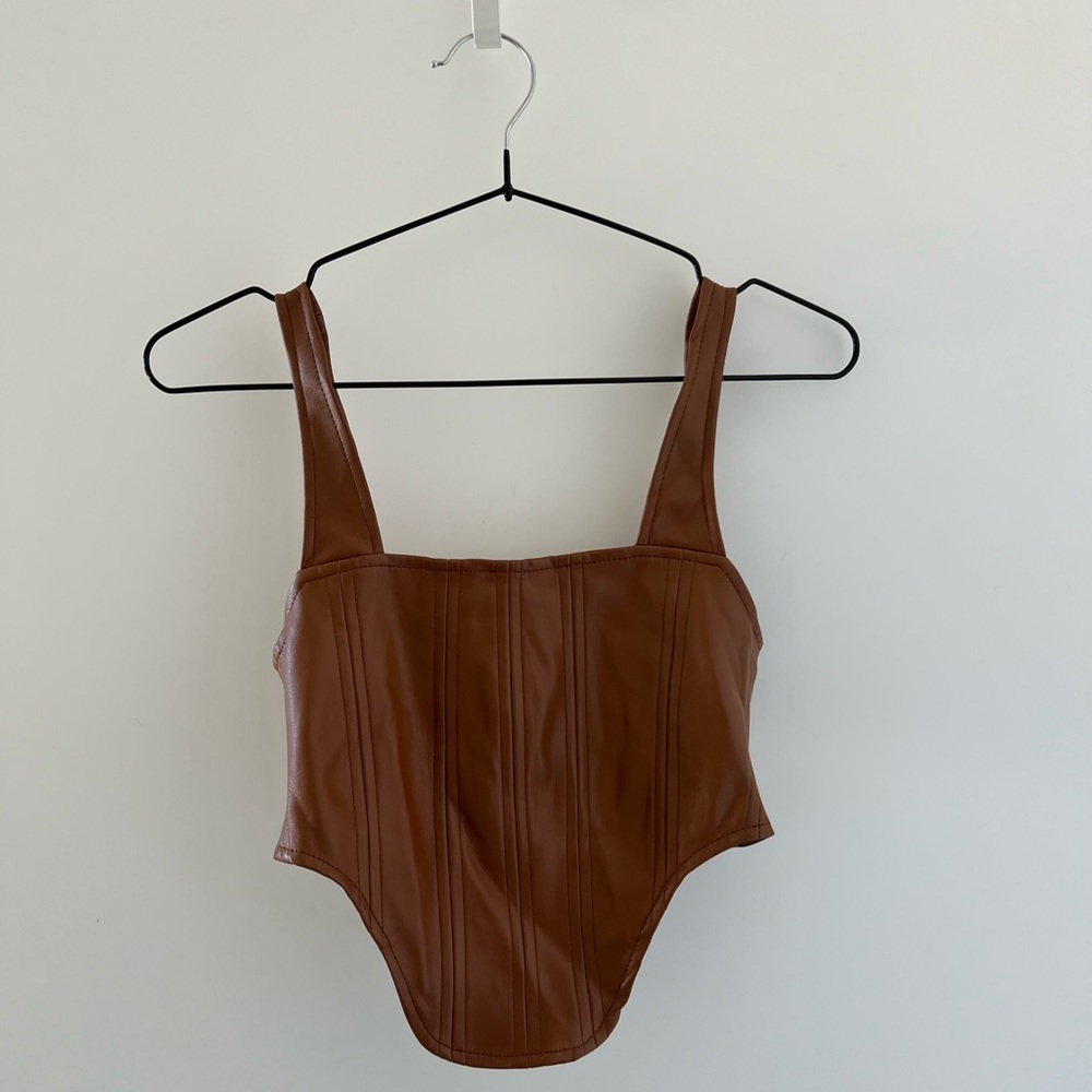 Urban Outfitters Motel Faux Leather Tank XS